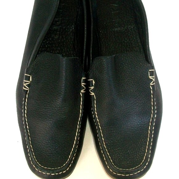 Jil Sander Black Leather Handmade Handstitched Loafers 40M 10M $960 - Picture 3 of 8